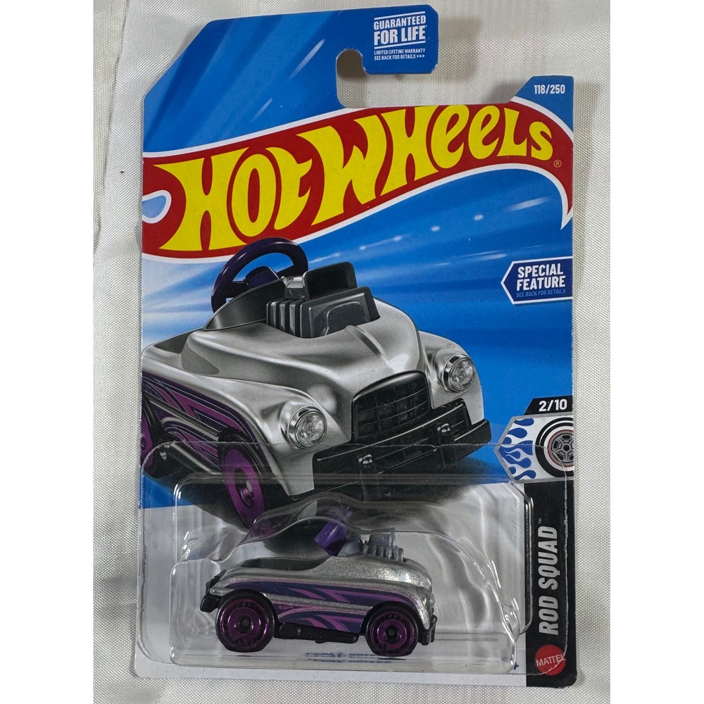 Hot Wheels Rod Squad Gotta Go Silver Purple 118/250 Diecast Car 2023 Mattel